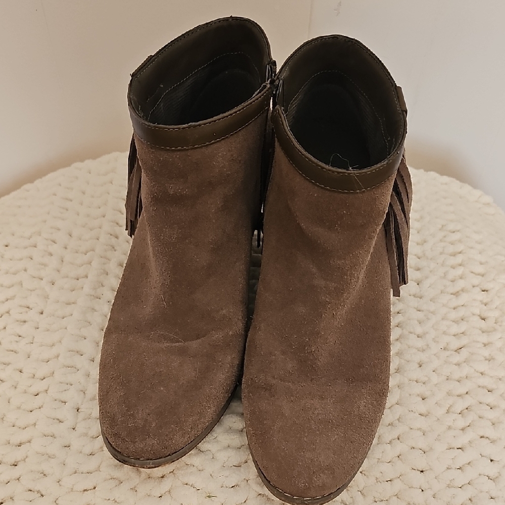 Elegant Brown Suede Ankle Booties